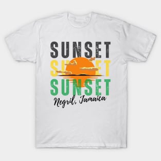 Sunset Negril Jamaica T-Shirt